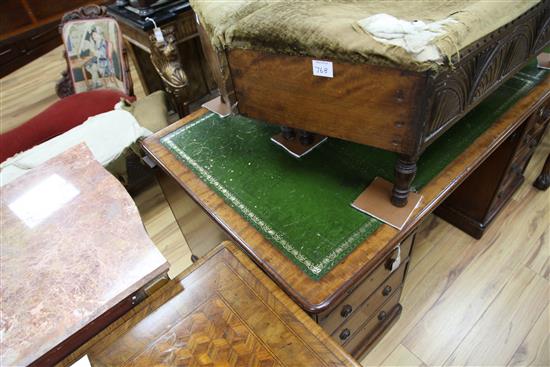 A Victorian mahogany pedestal partners desk, 5ft x 2ft 9in.